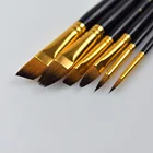 Artist Chinese 6pcs Acrylic Oil Painting Brush For Wall Private Label Watercolor Artist Painting Brush Set
