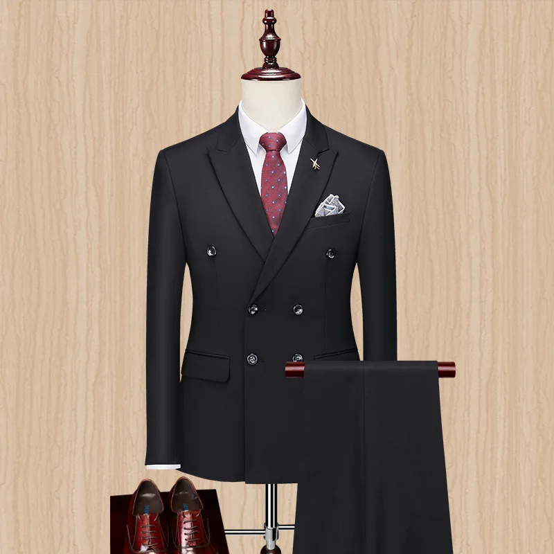 Custom Formal Occasion Clothing 3 Pieces Suit Men's Jackets Double Breasted Suit For Groom Man Dress