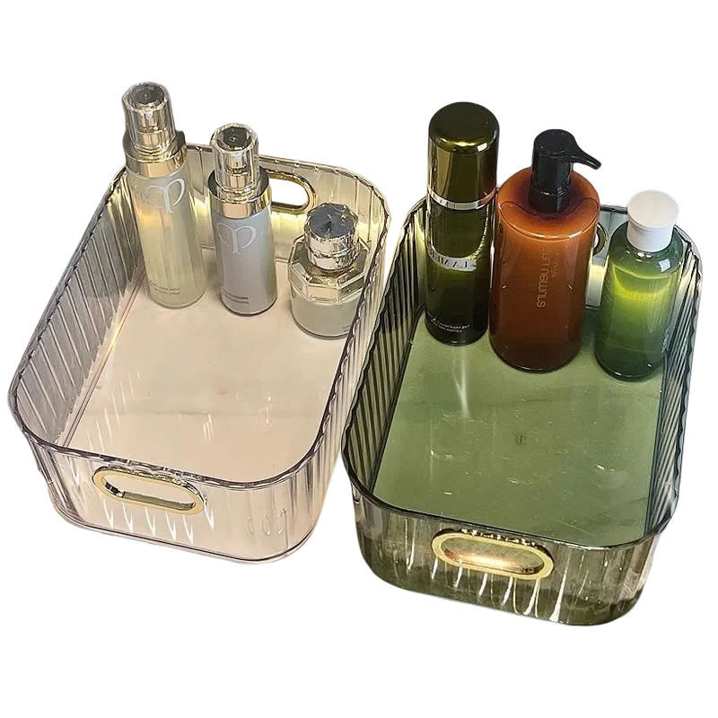 New Product ideas desktop cosmetics storage box acrylic dresser skin care sundries end table snacks storage basket