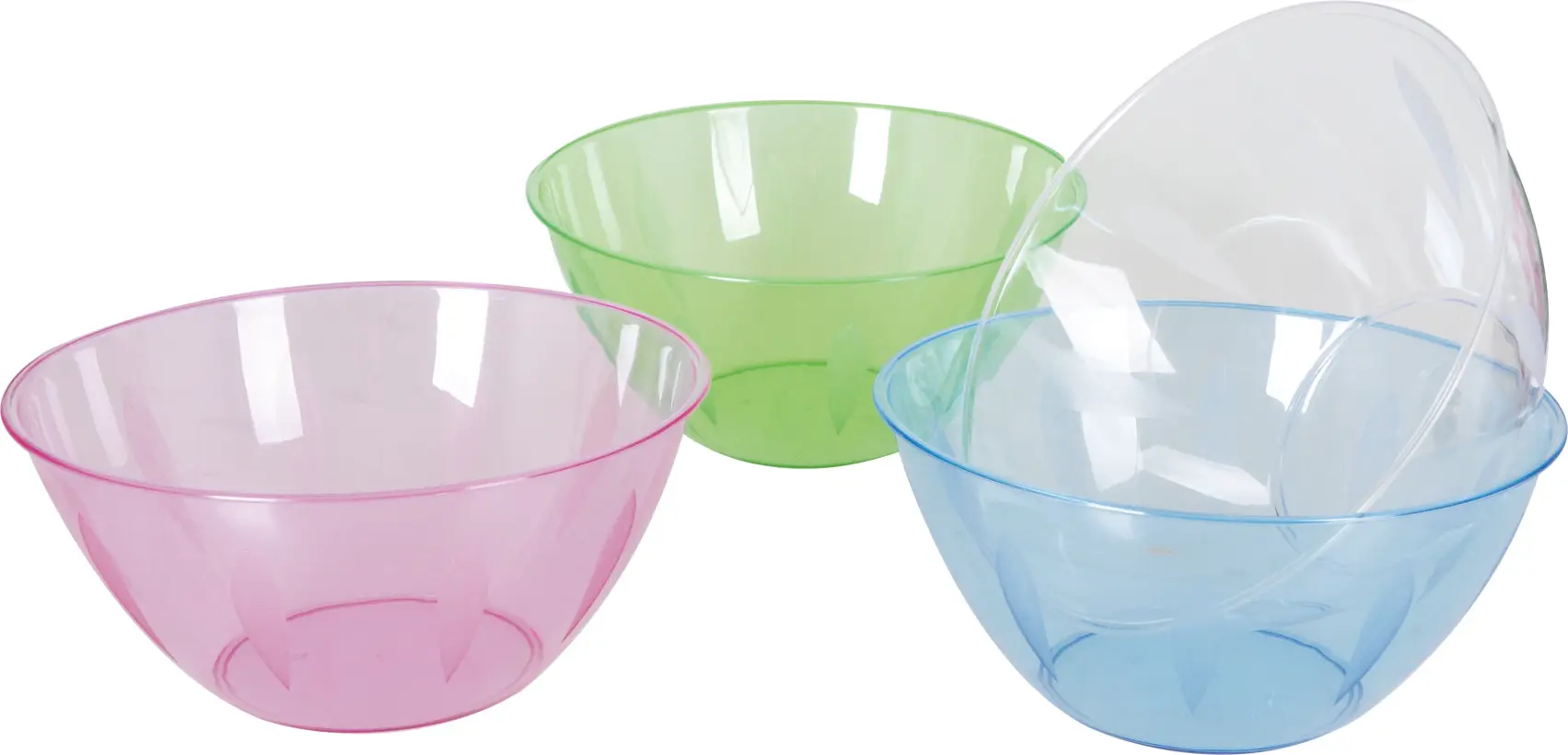 Round PS Clear Mixing Bowl for salad