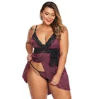 Sleepwear Lace Satin Ladies Plus Size Women's Sleepwear Slip Silk For Women