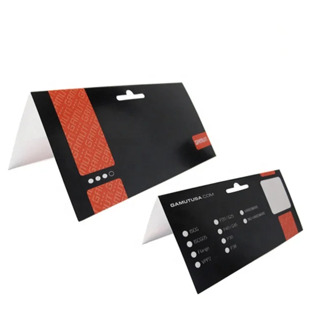 Custom Printing Thick Paper Die Cut Irregular Paper Card Hang Tag Door Hanger Packaging Header Card manufacture