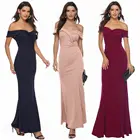 Gown Women Evening Long Gown Red Strapless Maxi Dress Women Big Breast Large Bra Summer Evening Dresses