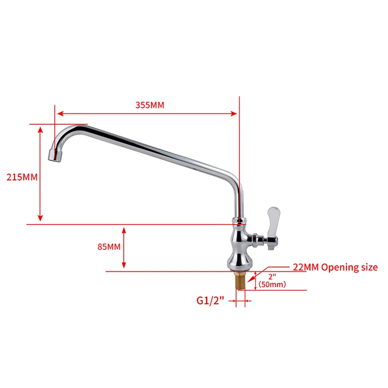 Modern Single Hand Stainless Steel+Brass Sink Kitchen Faucet Option 360° Sink Taps Splash-Proof Features for Commercial Kitchen details