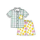 Pieces Boy Wholesale Price 2 Pieces Kids Shorts Clothing Set Lemon Print Baby Boy Outfits