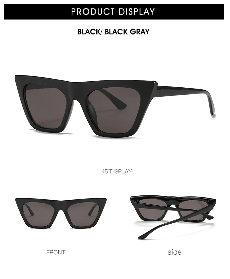 Unisex Vintage UV400 Gradient Shades Irregular Cat Eye Sunglasses