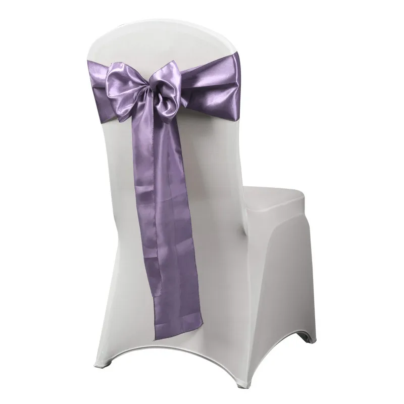 Hotel Satin Spandex Ribbon (Non-finished Product) Chair Sash Wedding Decoration Color Butyl Satin Ribbon