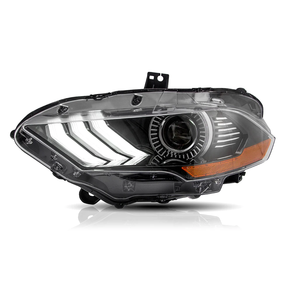 product headlight head light led lens colorful headlights head lamp for ford mustang headlamp headlight 2018 plug and play-5