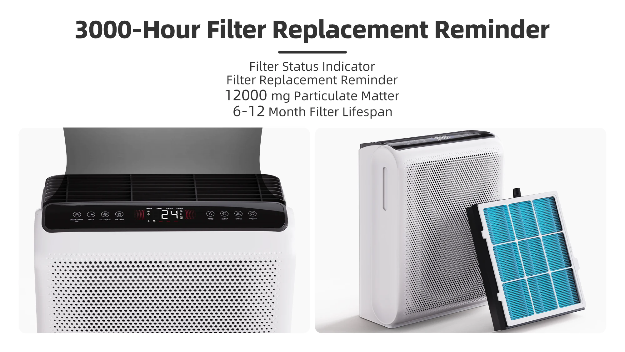 Pm10 Electrostatic Hepa Filter, 300, CADR, PM1.0, PM2.5 - detail 6