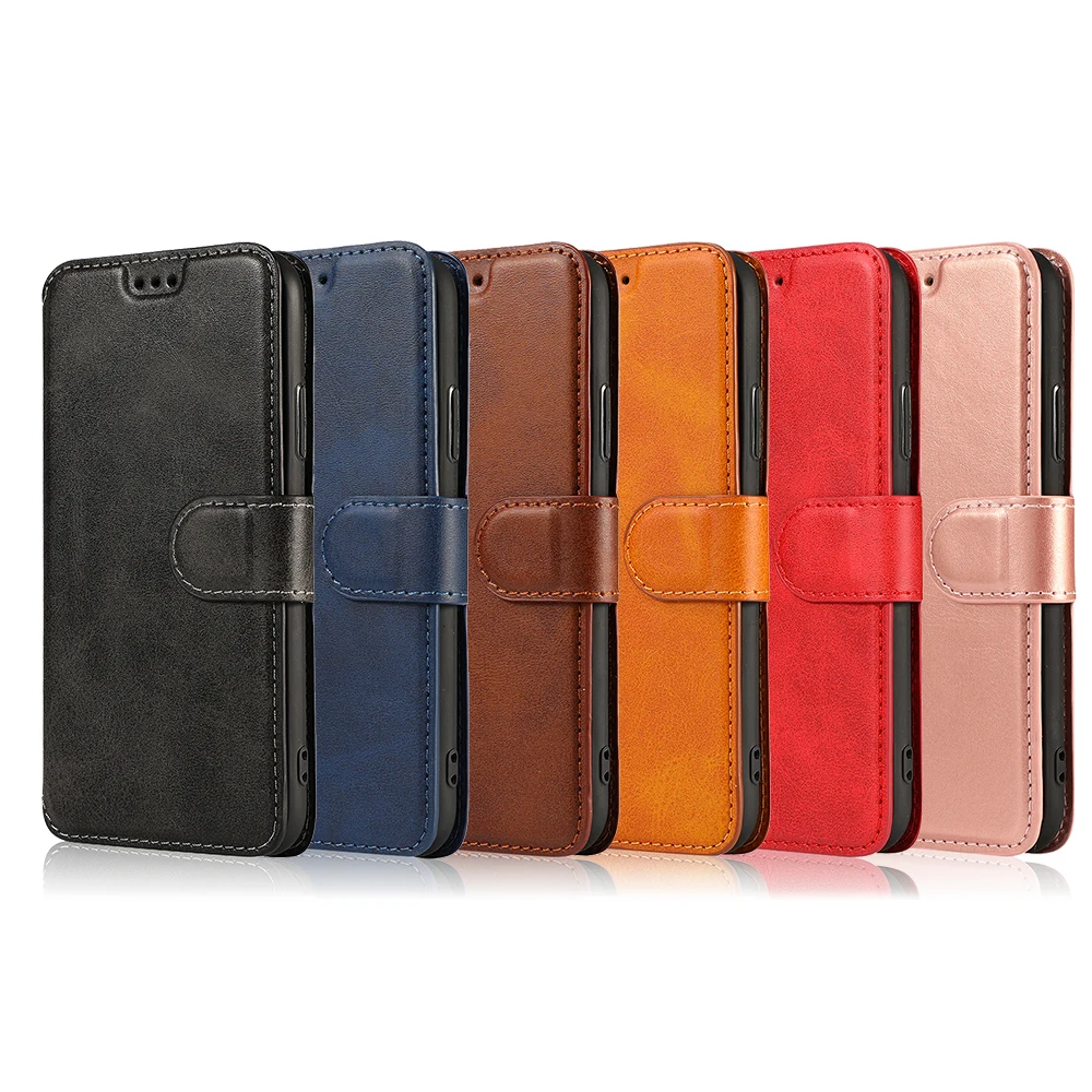 Luxury Magnet Stand Flip PU leather Phone Case  for iphone 11