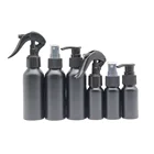 Spray 1oz 30ml 50ml 100ml Matte Black Aluminum Cosmetic Perfume Mist Spray Bottle And Lotion Pump Bottle