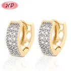 Jewelry Designer Earrings Guangzhou Jewelry 18K Gold Plated Fashion Hollow Huggie Earrings