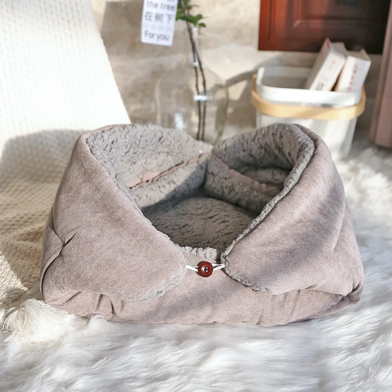 product 3 in 1 multifunction cat bed fluffy foldable cat bed pet bedding mats coral fleece cat nest bed-57