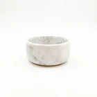 Bowl Ceramic Wholesale Custom Polished White Marble Dog Bowl Non Slip Ceramic Pet Bowl
