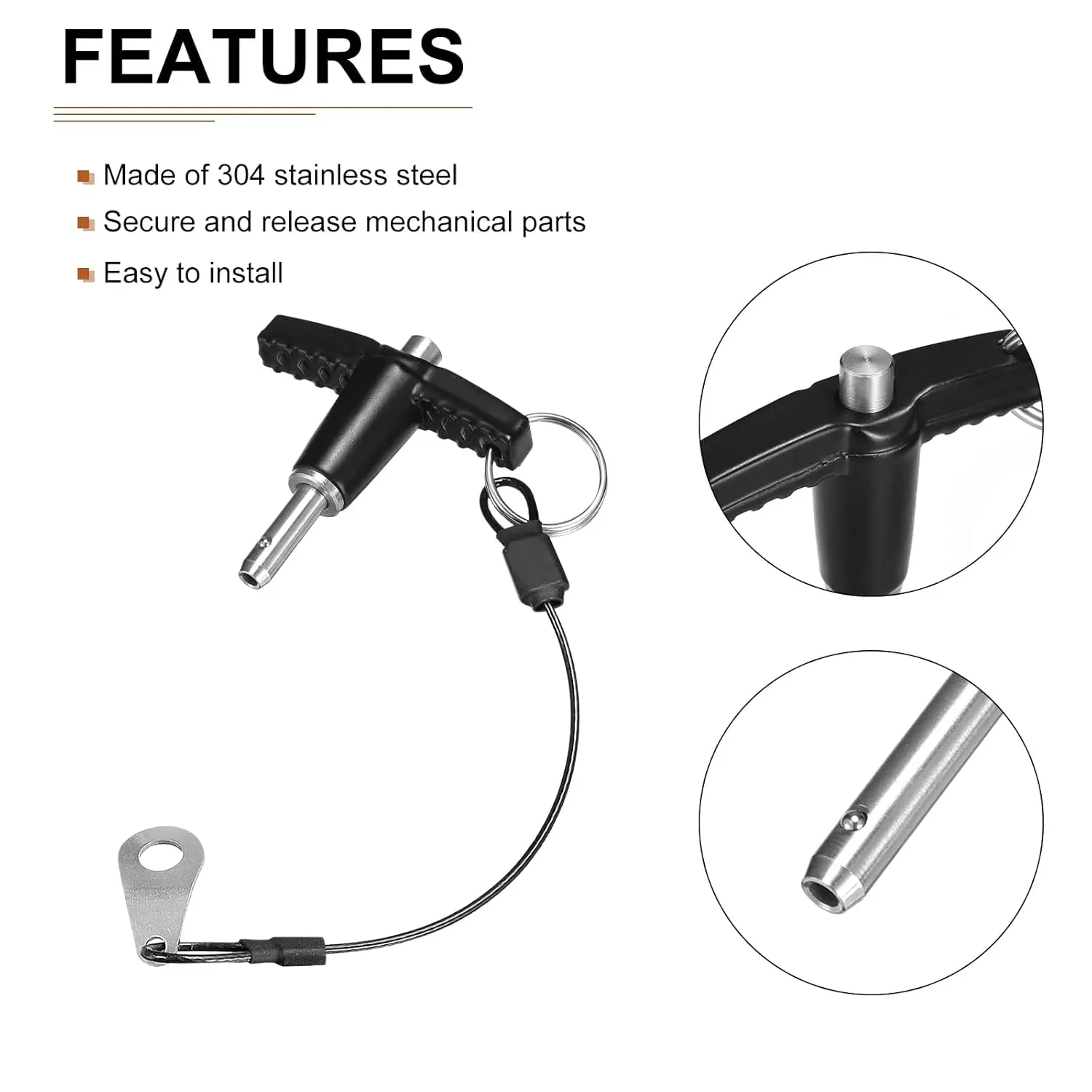 T Handle Quick Release Pin with Push Button for Durable and Secure Ball Locking