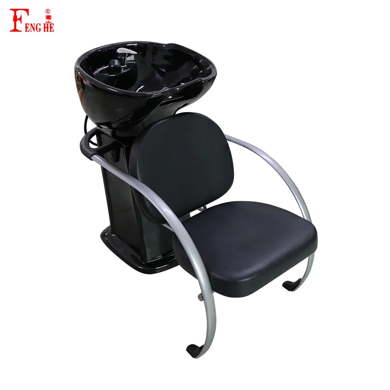 2022 Hot modern Beauty Hair Shampoo Styling Equipment black Salon Shampoo Basin Chair