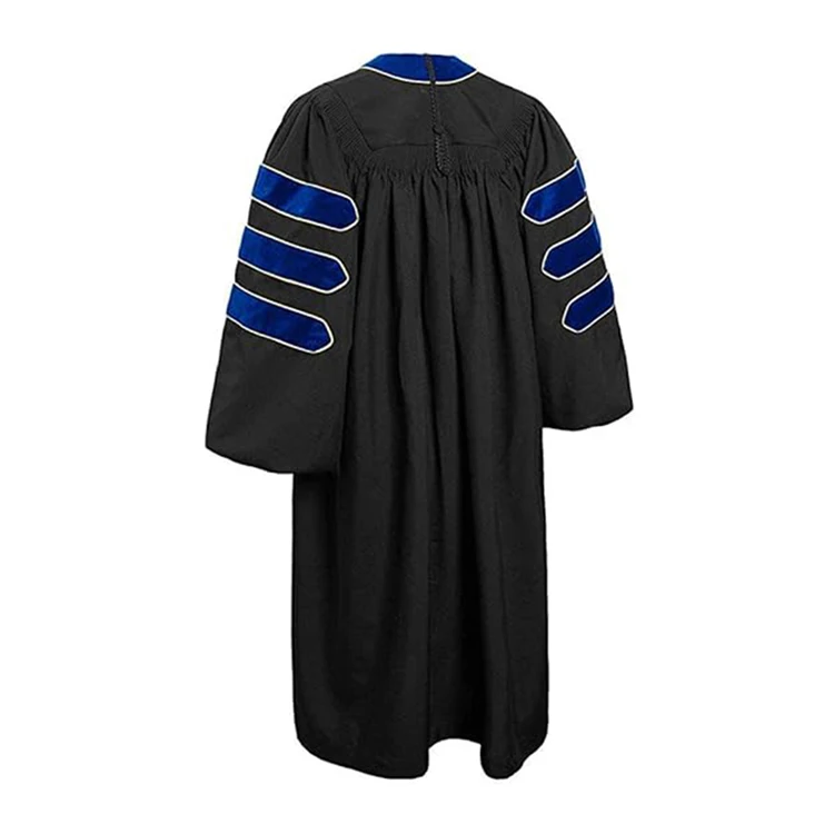 PhD regalia reinforced shoulder yoke craftsmanship Doctoral gown shoulder fluting construction detail