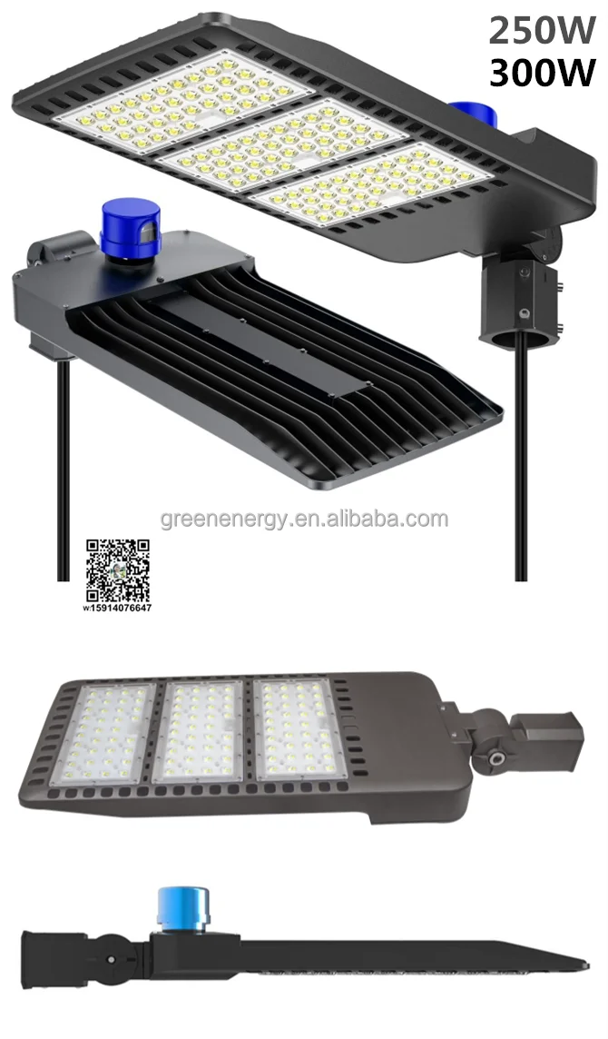 USA motion sensor&1-10v dimmable etl shoebox led dusk to dawn 300w 5000k Yoke arm with photocell sensor