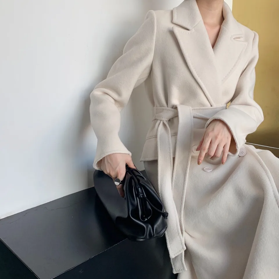 white cashmere coat