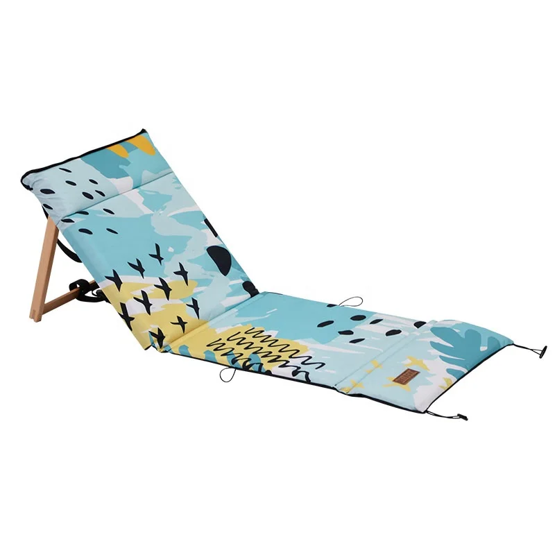 portable folding beach mat lounger chair