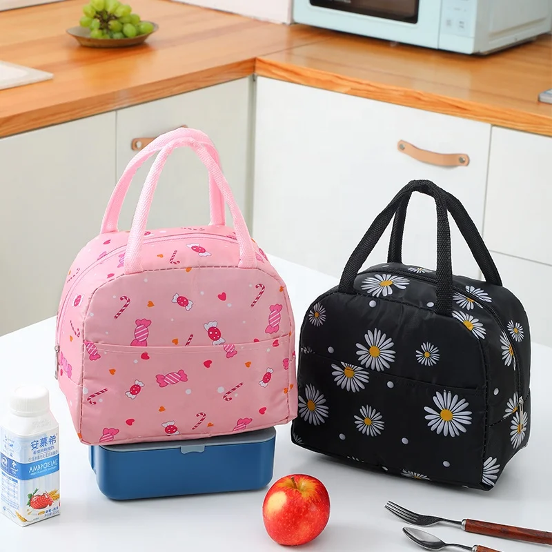 Latest Fashion Large Capacity Insulated Lunch Bag for Kids Adults Portable Handle Kitchen School Lunch Bag Free Shipping