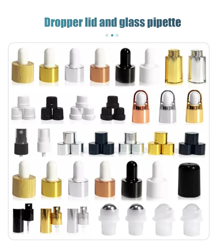 5ml 15ml 30ml Eye Dropper Bottles Flat Shoulder Glass Bottle With Pipette