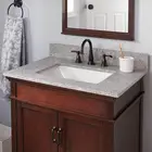 Gray Inexpensive Price Ready Made Custom Size Prefab Gray Color Hotel Lowes Bathroom Granite Vanity Top