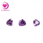 Cubic Gemstone Free Sample Cubic Zirconia Triangle Cut Amethyst Color Gemstone Amethyst