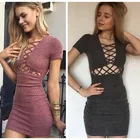 Dresses Dress Fall 2021 Women Clothes Frock Ladies Dresses Solid Short Sleeve Crop Sweater Knit Dress