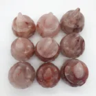 New Products Top Quality Gemstone Folk Arts Handmade Ornanments Fire Quartz Pumpkin Carving