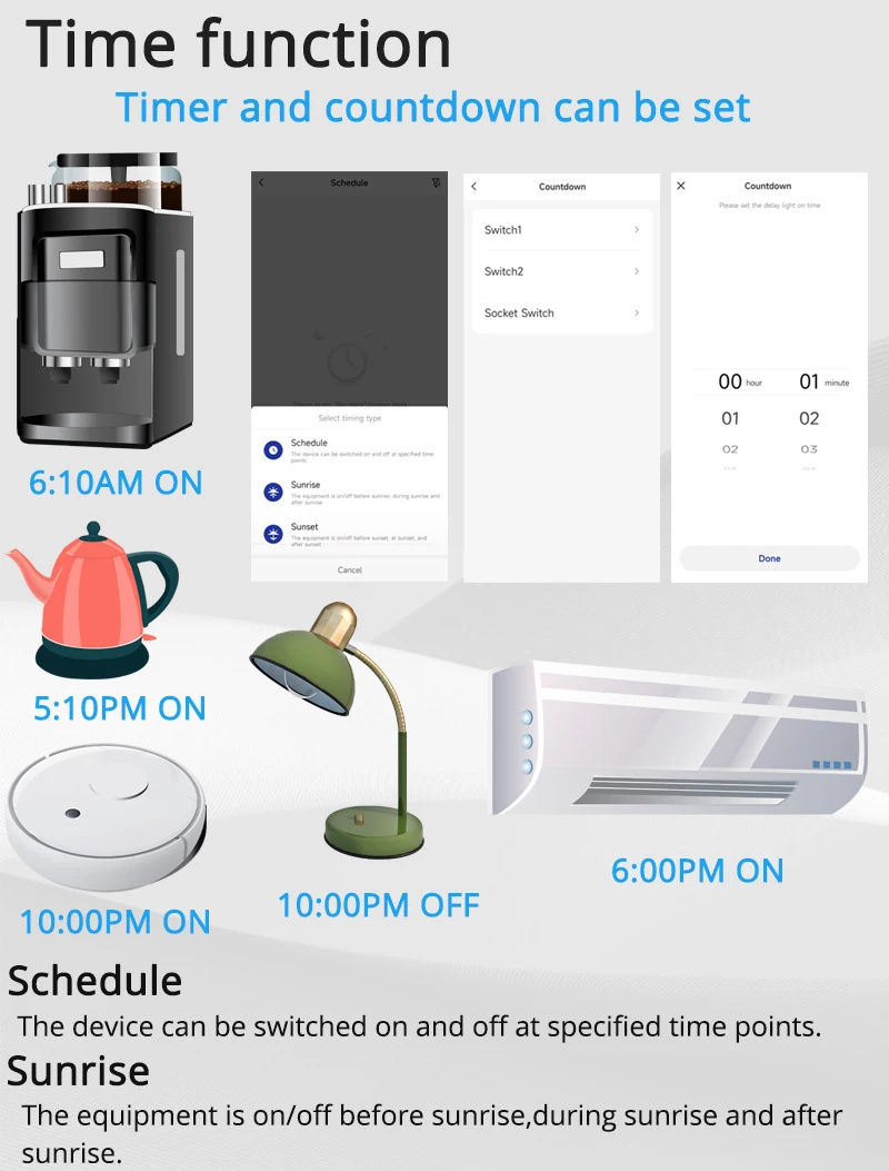 Tuya/Zigbee Smart Touch switch US EU and UK Smart Home Multi-function Wifi wall socket