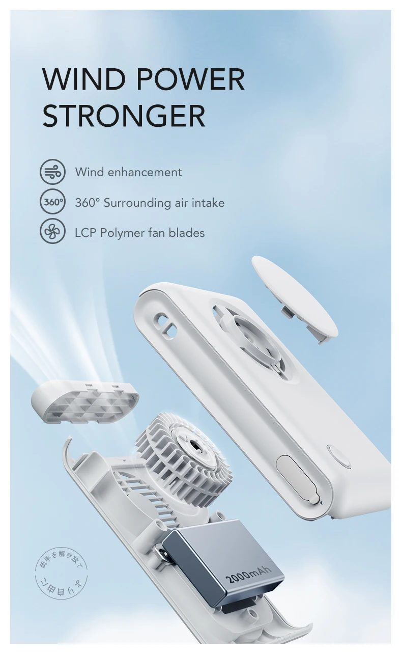 Bladeless Neck Wearable Fan, IMYCOO, Portable, USB - detail 10