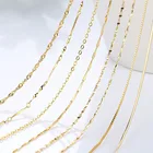 Sterling Silver Chain Silver Gold Plated 925 Sterling Silver Necklace Gold Color Silver Female Neck Chain