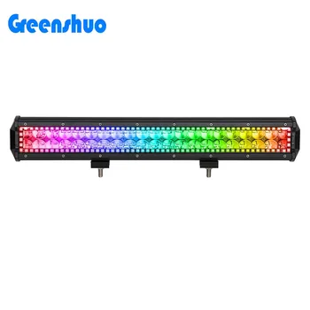 126W App Control Spot Combo Beam Rgbw 20 Inch Chasing Light Bar With Wire Harness Waterproof