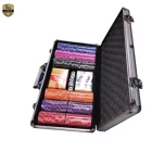 Poker Set LANGE 300pc Wholesale Casino 14 Gram Clay Poker Chip Set In Sliver Aluminum Case