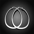 Hoop Fashion Simple Style Silver Plated Copper Jewellery Hoop Earrings For Women