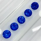 Zirconia Zircon High Quality AAAAA Blue Topaz Synthetic Cubic Zirconia Stone Round Shape Zircon Gems Stone
