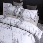 Gray 2021 Amazon Most Popular 4 Piece 100% Polyester Gray Marble Design Bedding Set For Home
