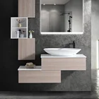Hot Sale Washroom Floating Modern Led Light Cabinet Mdf Plywood Bathroom Vanity With Competitive Price