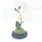 Holiday Factory Wholesale Orange Halaenopsis Orchid Artificial Flowers Wedding Holiday Decoration