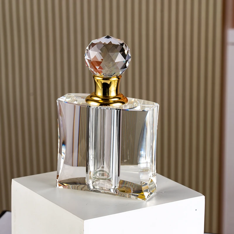 product high quality wholesale flat 12ml glass empty bottle elegant crystal perfume bottle-8