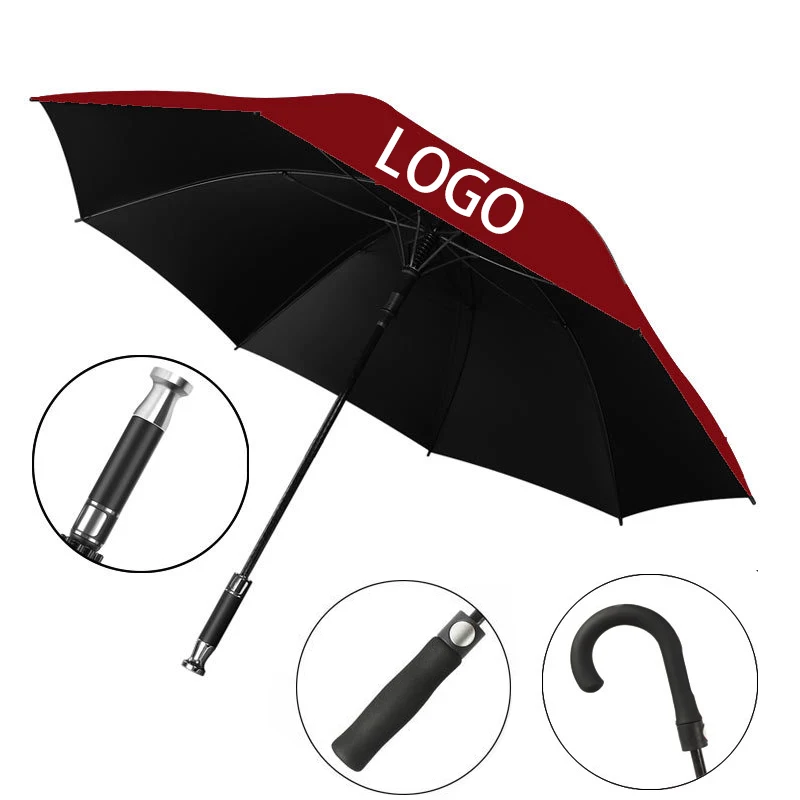 Best Quality Promotional Wholesale Luxury 27 Inch Auto Open Big Cheap WindProof Sunshade Golf Umbrella With Custom Logo