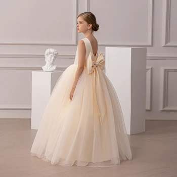 Catpapa Children's Princess Dress Summer Wedding Dress Medium and Large Children's Clothing Performance Costume