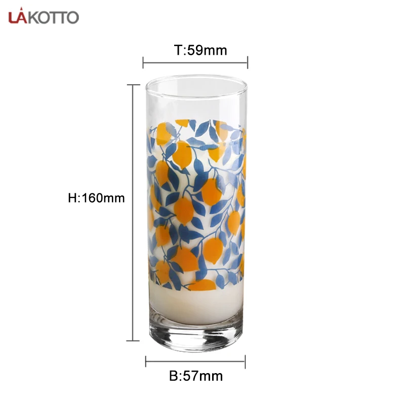Wholesale Custom Decal Clear Can Shaped Glass Cup Glass Tumbler round and smooth mouth