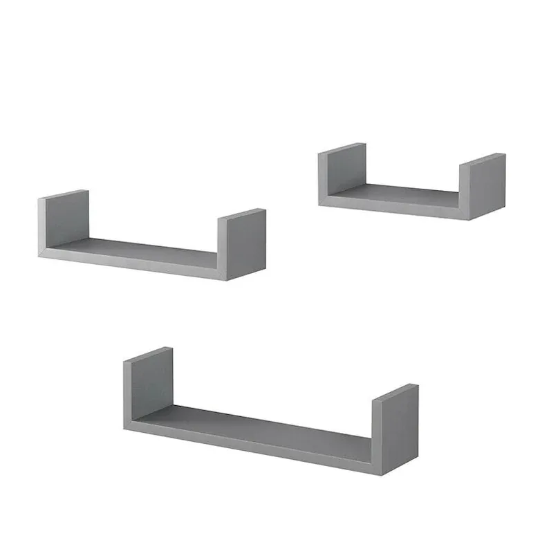 Detroit Mall Set of 3 Floating U Shelves Finish Colors legacy.in