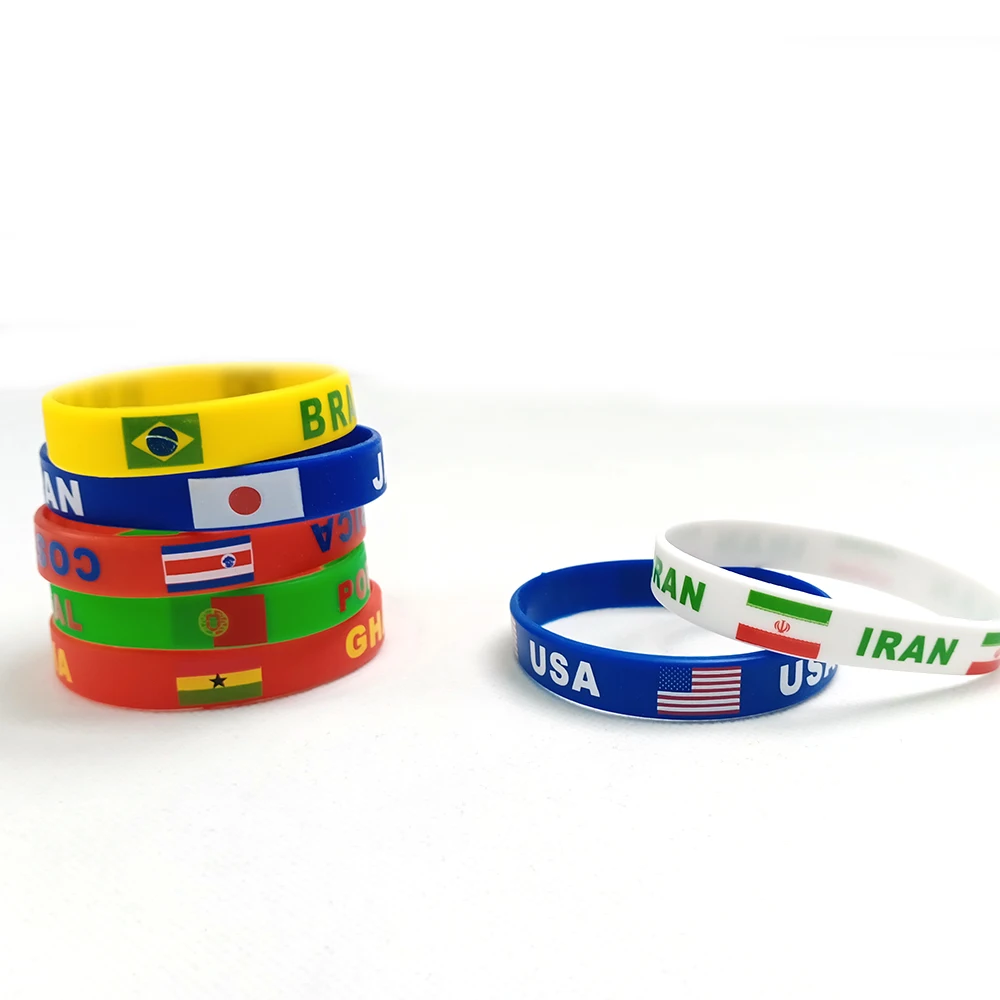 High Quality Soft Rubber Soccer Gift Cheap Promotional Silicone Wrist Bands Custom
