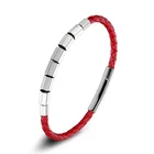 Beads Gemstone Wholesale Big Beads Handmade Bohemian Leaf Bracelet Leather Gemstone Bangle
