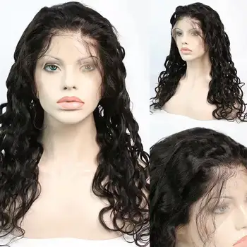 black women sexy lady wholesale long wave human hair lace front wig natural curly hair products best human hair full lace wigs