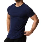 T-shirt Blank Wholesale Men's Slim Fit T-shirt Men's Active Wear Fitness Cotton Blank T-shirt