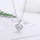 Crystal Necklace Cheap Price High Quality 925 Silve Plated Boutique Snowflake Pendant Crystal Beating Necklace